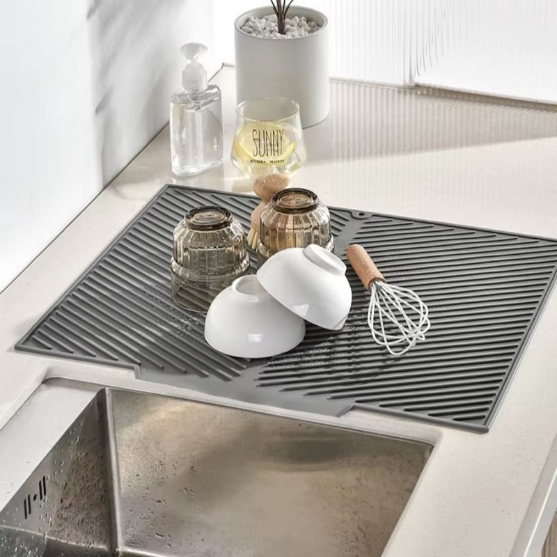 Silicone Draining and Heat Insulation Mat for Kitchen and Bathroom