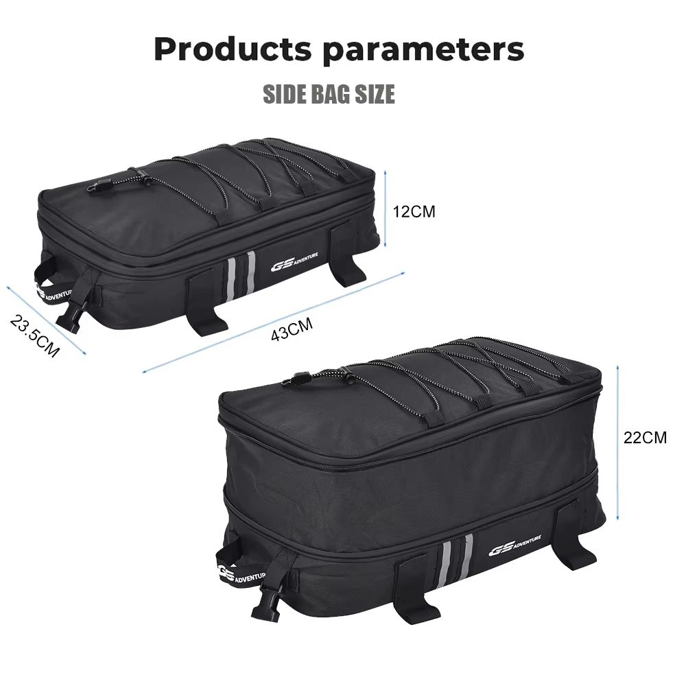 Adventure Series Saddlebag Top Bag – Waterproof Motorcycle Pannier Luggage for BMW R1250GS, R1200GS, and Benelli TRK 502