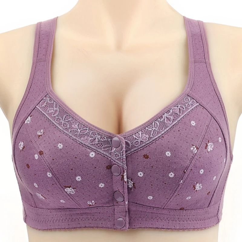 3 Piece Set Front Closure Plus Size Seamless Wireless Lace Bras for Women