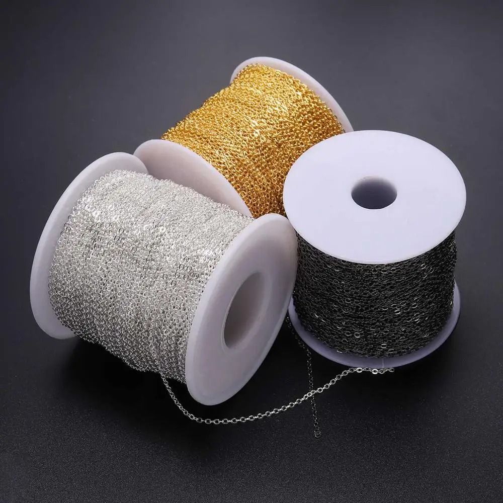 Gold And Bronze Plated Necklace Chain Roll For Jewelry Making