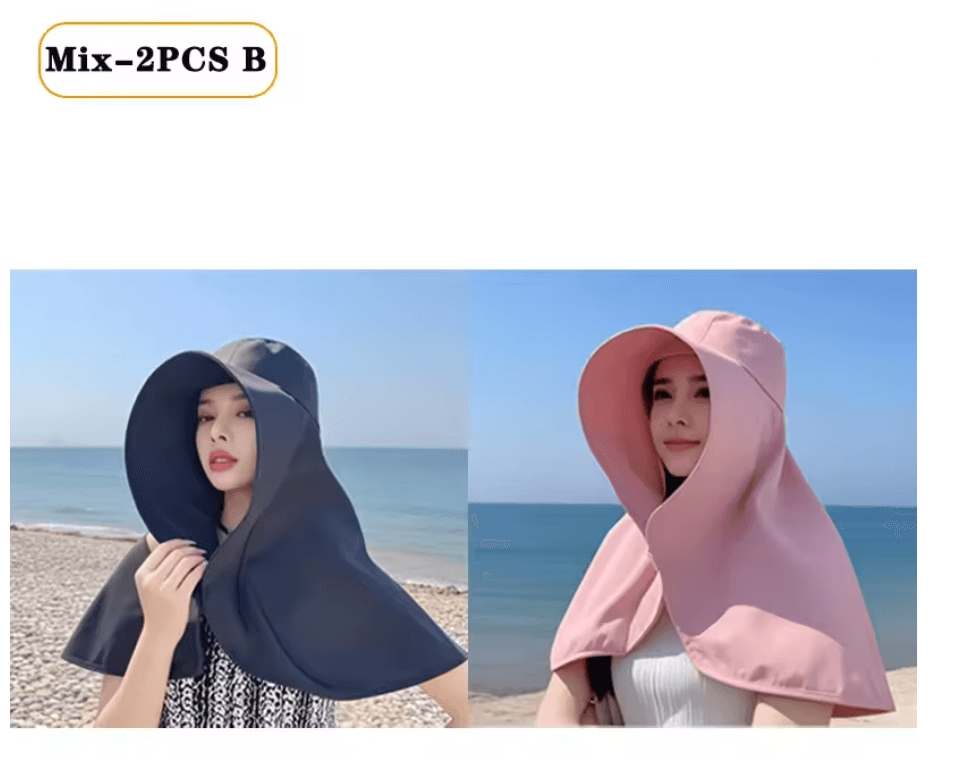 SunGuard Womens UV Protection Wide Brim Hat with Face and Neck Cover