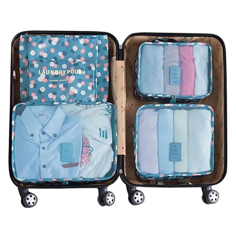 6-Piece Travel Packing Cubes Set, Large Luggage Organizer Bags for Clothes, Business Trip Suitcase Storage & Sorting