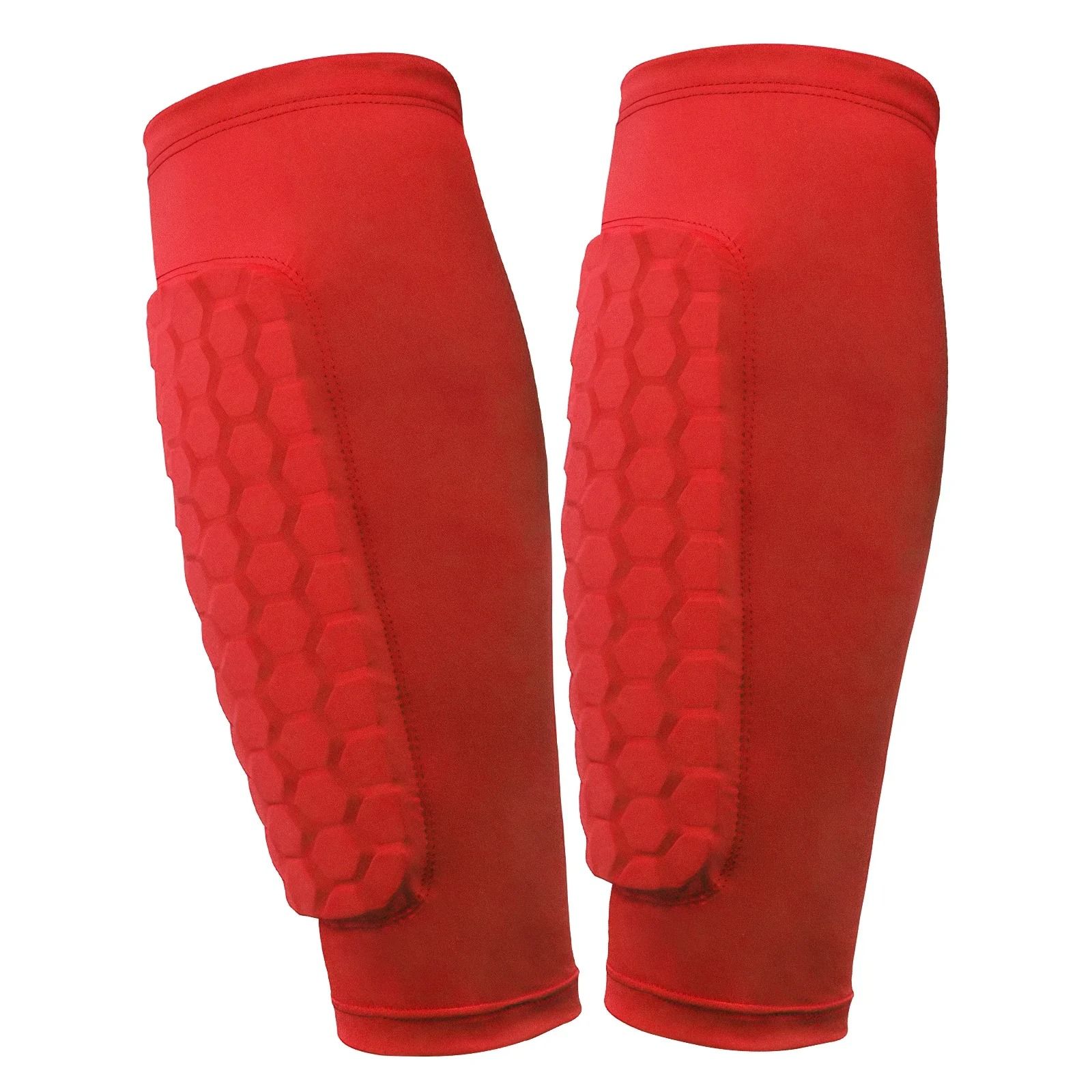 Honeycomb Football Shin Guards Lightweight Ergonomic Calf Protection Pads