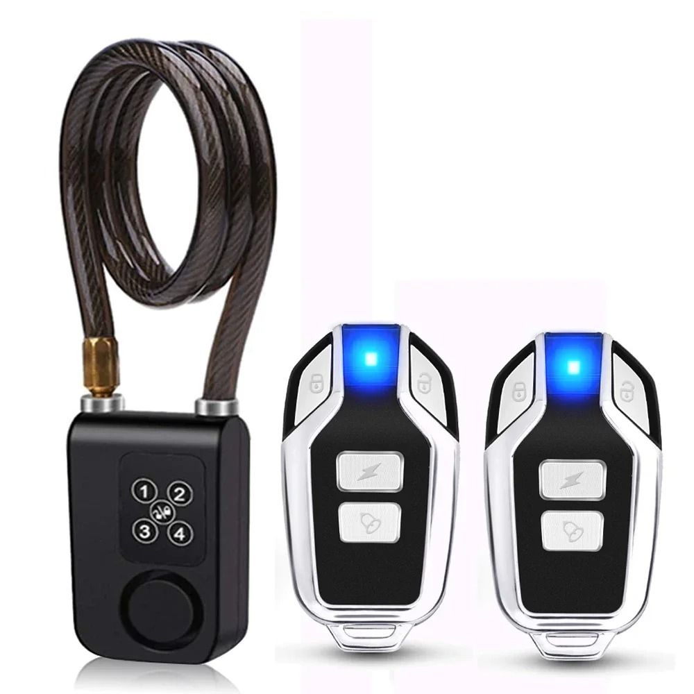 Waterproof Bike Alarm Lock with Remote and Combination Security