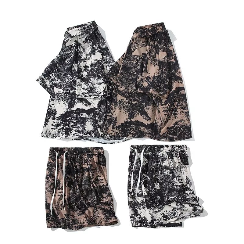 Men's Hawaiian Shirt and Shorts Set – Quick Dry Summer Beach Outfit 2 Piece