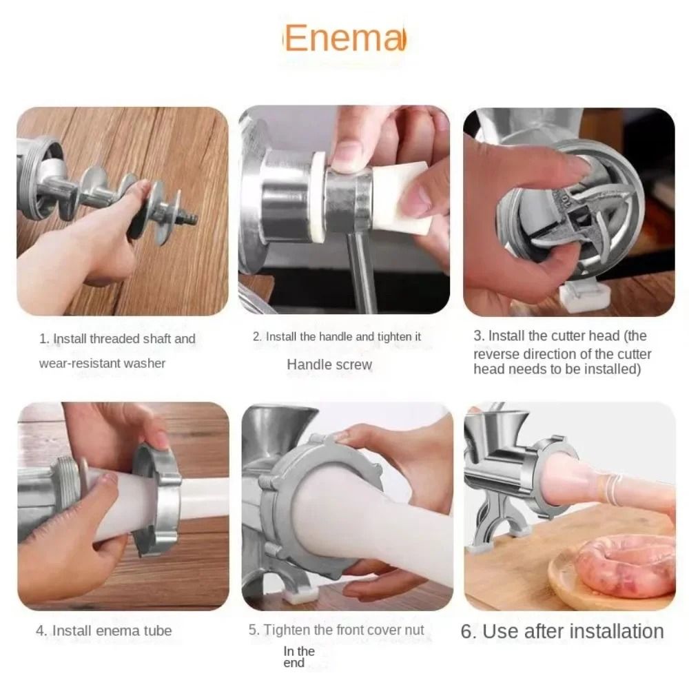 Heavy Duty Hand Operated Manual Kitchen Meat Mincer and Sausage Filler