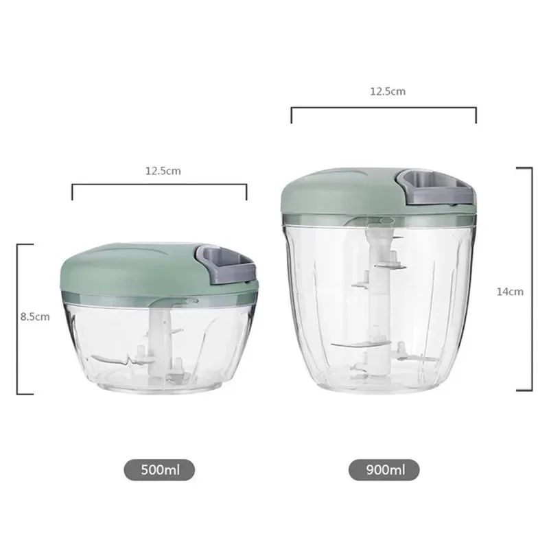 SmartSpin Manual Food Chopper & Garlic Crusher (500/900ML Capacity)