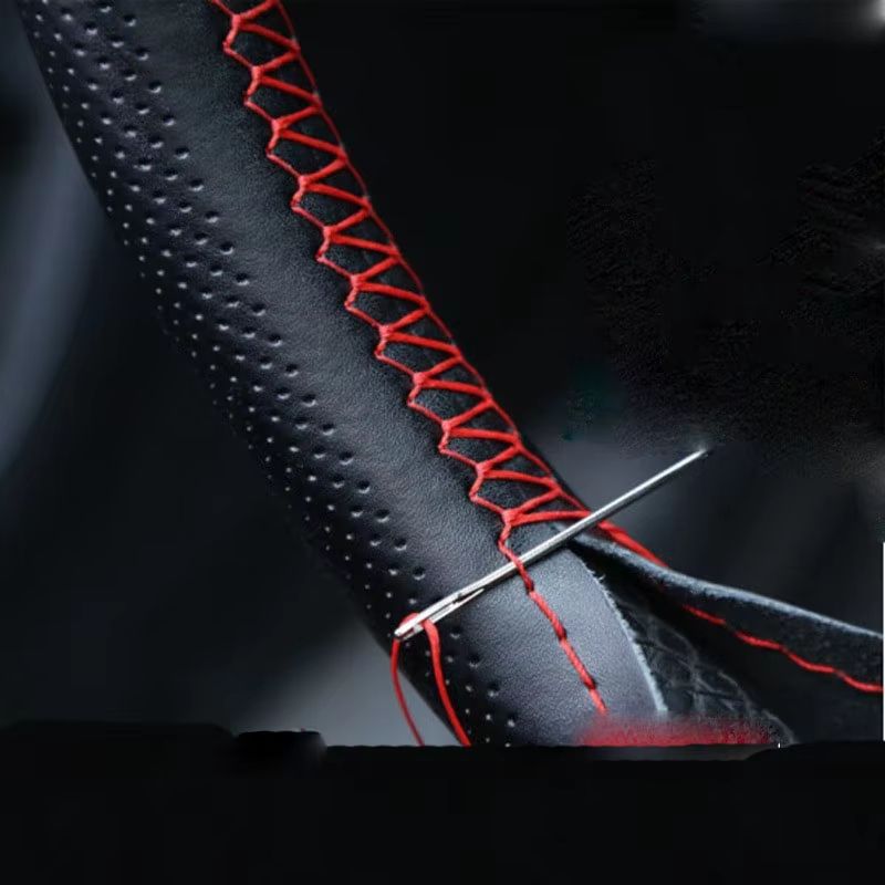 DIY Car Steering Wheel Cover Kit in Artificial Leather With Needle & Braid Thread