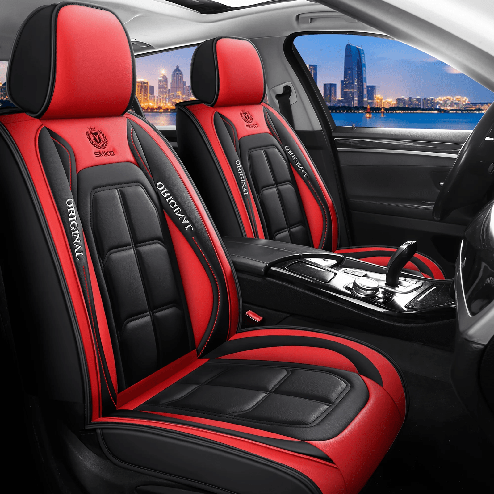 Universal Leather Car Seat Cover All Season Driver and Passenger Protection Pad