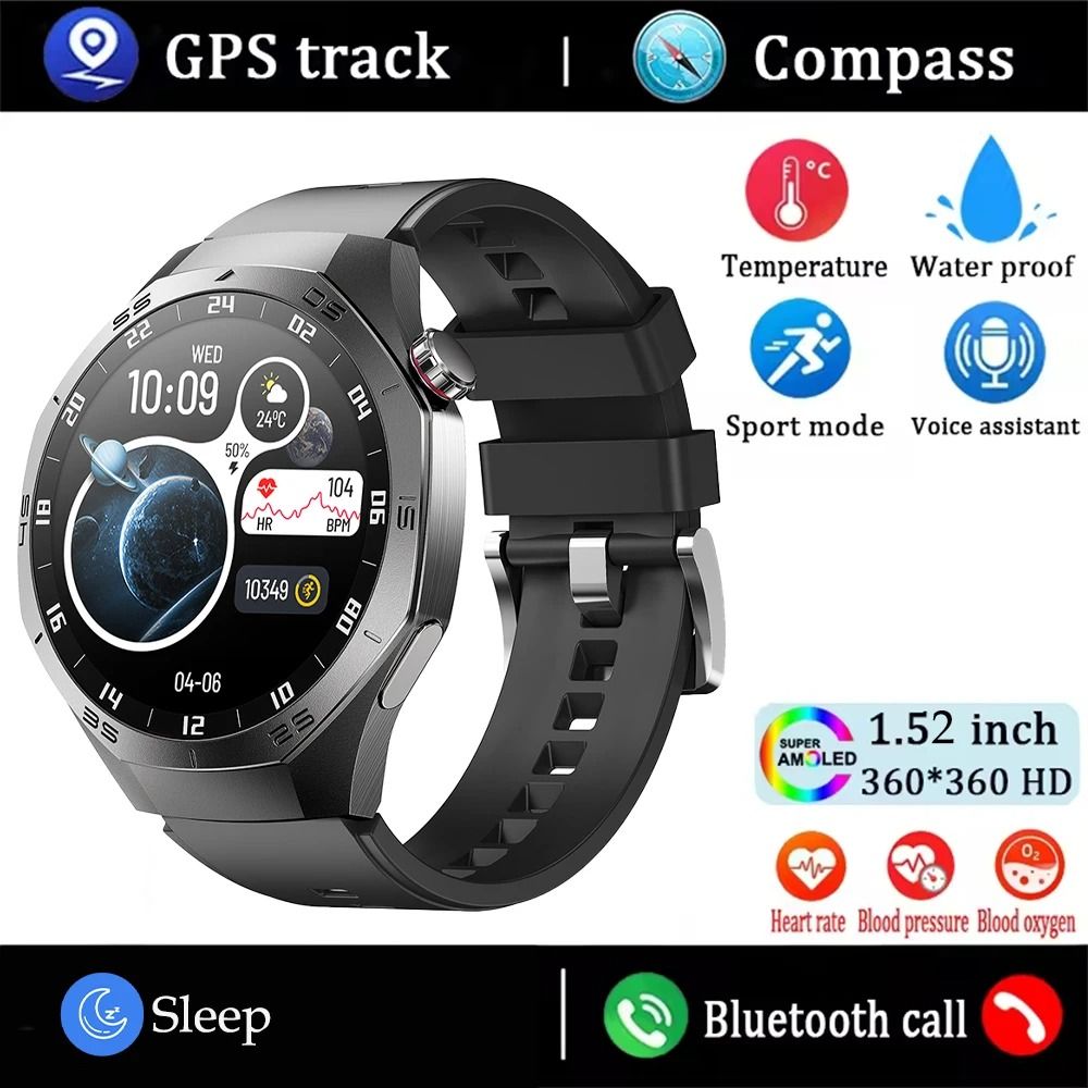 Smart Fitness Watch with AMOLED Display and Bluetooth Calling