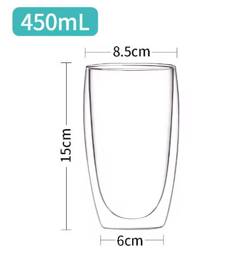Transparent Heat-Resistant Glass Tumbler Creative Coffee Whiskey and Cocktail Mug