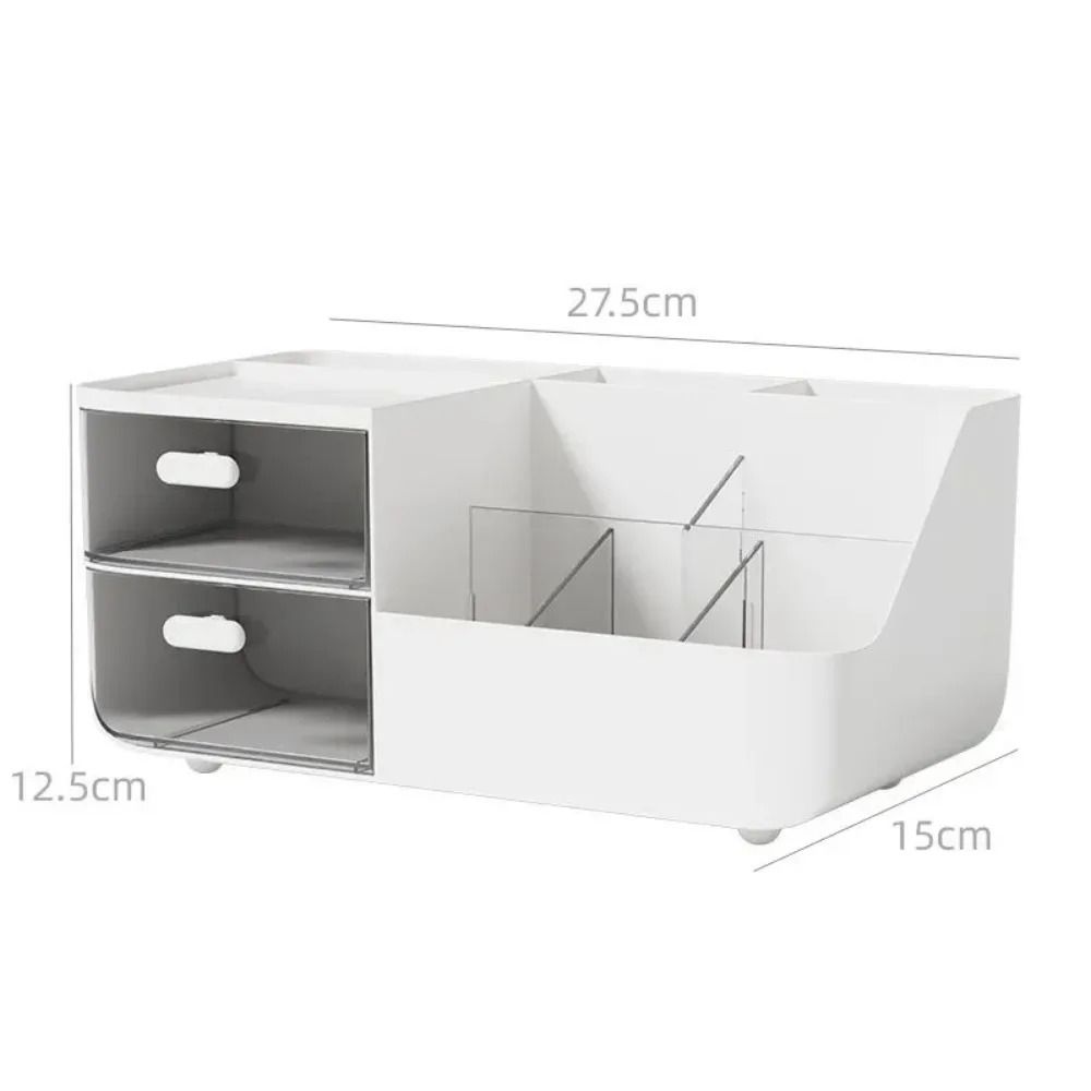 Cute Desktop Storage Box with Drawers for Cosmetics and Stationery