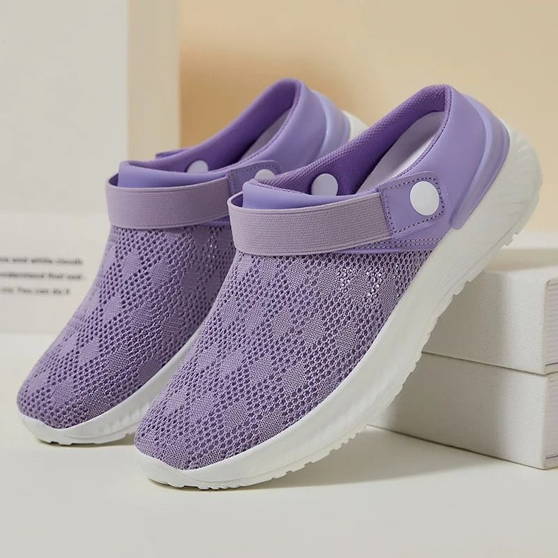 Womens Breathable Mesh Slip On Summer Walking Shoes
