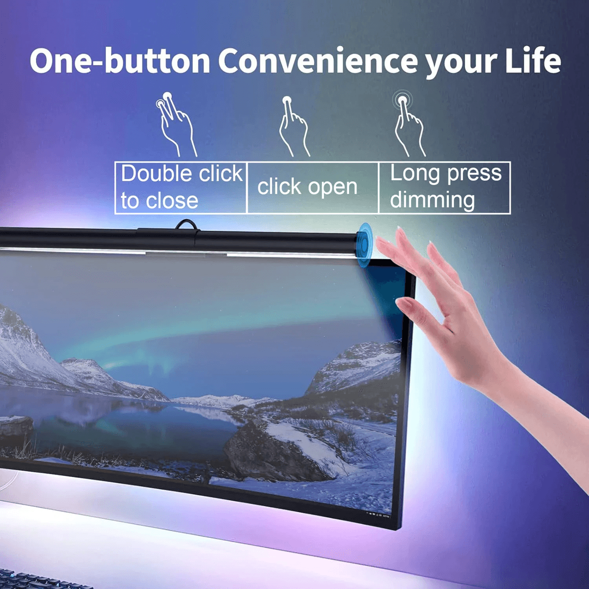 RGB Desktop Atmosphere Light Strip with Eye Protection Screen Lamp
