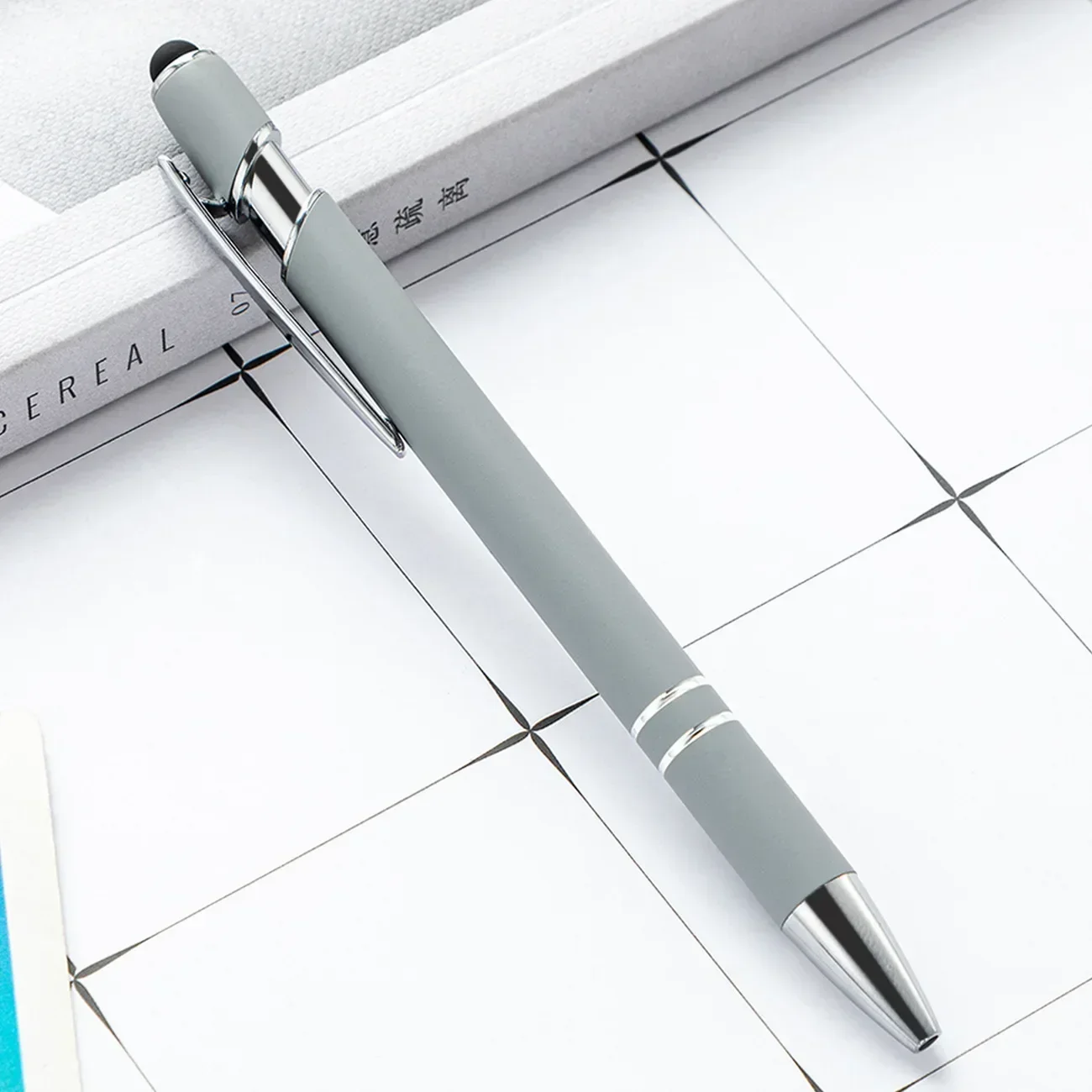 Customized Logo Ballpoint Pen, Personalized Stylus Touch Pen, Engrave Text Metal Pen, Office, School Stationery Supplies