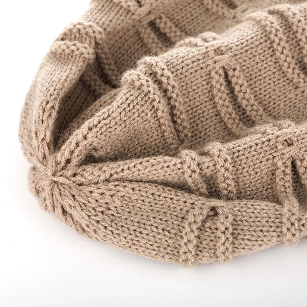 Unisex Letter Label Knitted Winter Beanie Hat