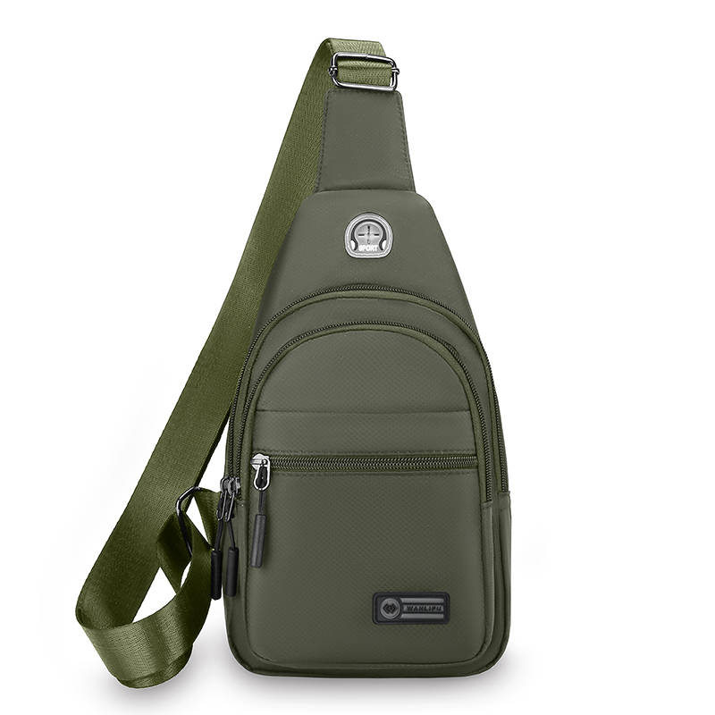 Lightweight messenger bag, adjustable shoulder strap, zipper closure, daily use, can also be used as chest bag