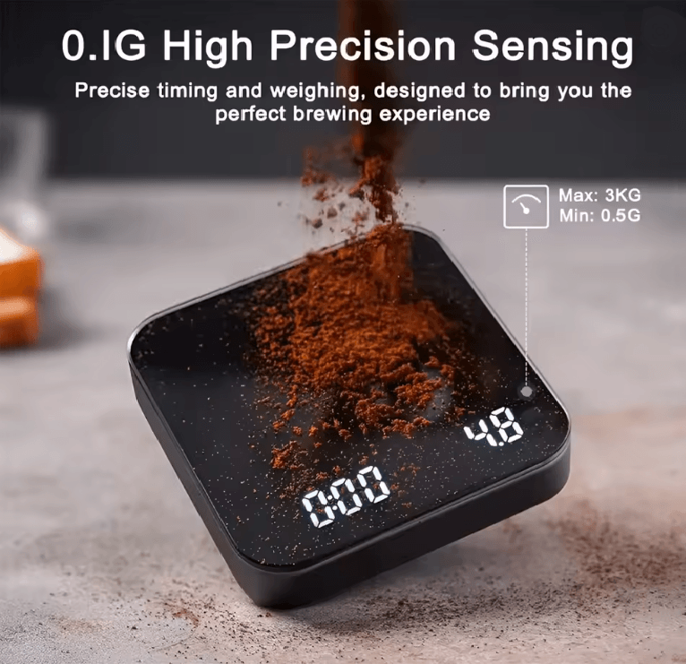 BrewMaster Precision Coffee Scale 25 kg USB Recharge