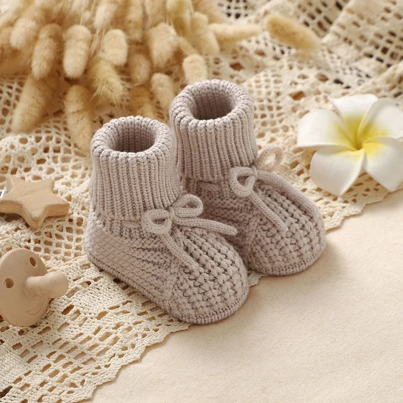 Knitted Soft-Soled Anti-Slip Baby Booties & First Walker Crib Shoes