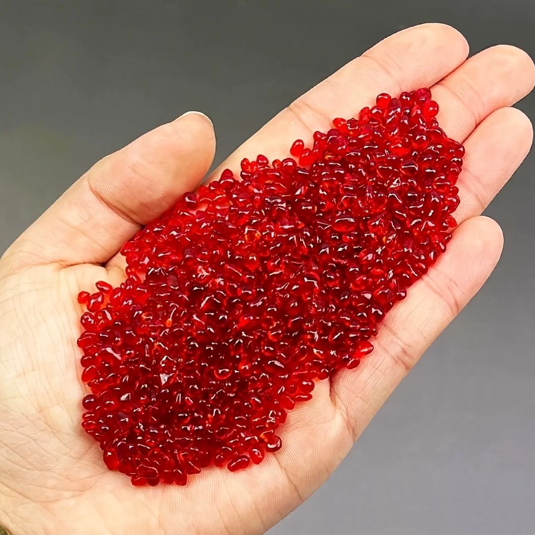 Premium Red Glass Gravel for Aquarium and Vase Decoration