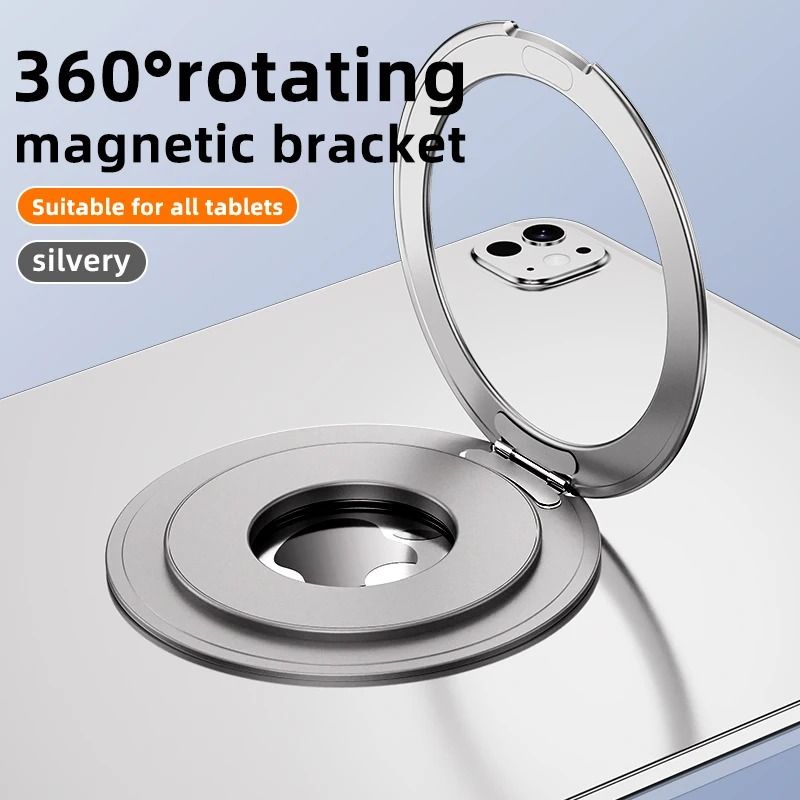 360° Rotating Magnetic Tablet Mount – Universal Metal Bracket Stand – Industrial-Grade Magnetic Display Hub