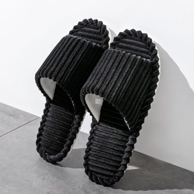 Men Breathable Open Toe Indoor Slippers Anti Slip
