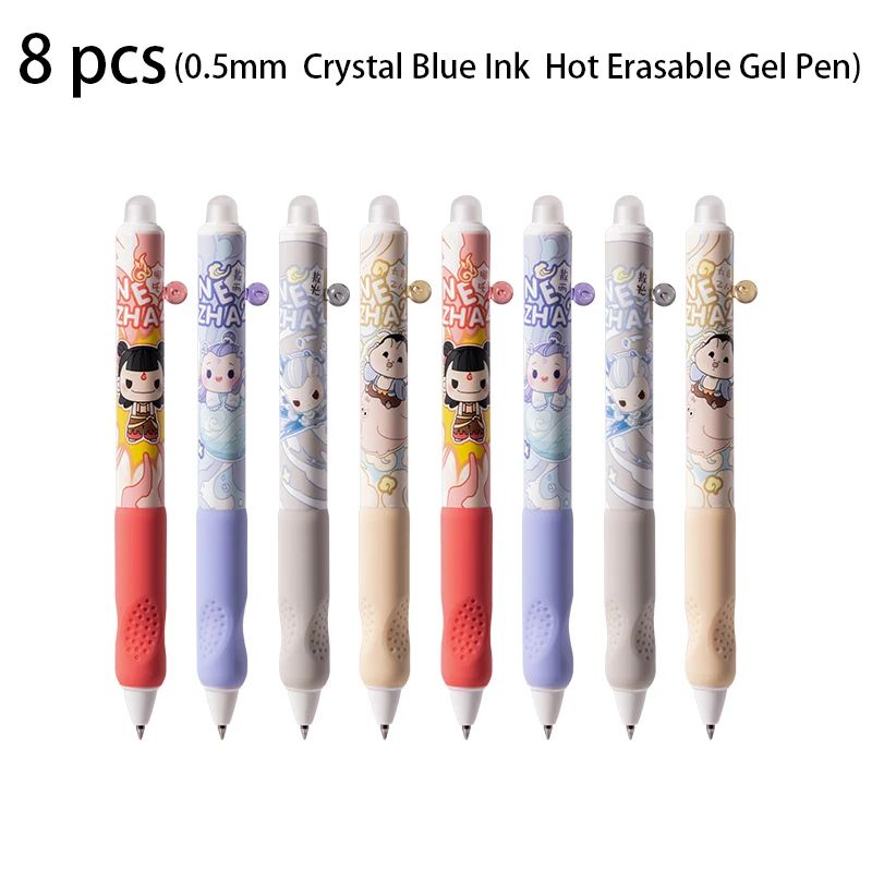 Deli 0.5mm Erasable Gel Pen Set – Smooth Writing Crystal Blue Ink School & Office Pens (4/8 Pack)