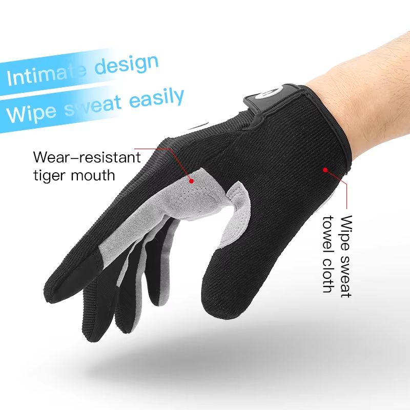 Breath Cool Full Finger MTB Gloves Shock Absorbing Trail and Ride Protection