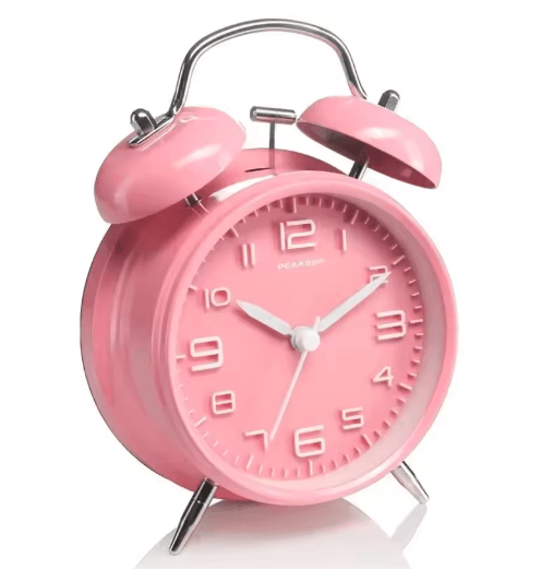 Classic Twin Bell Alarm Clock Loud Metal Desk Clock with Backlight Display