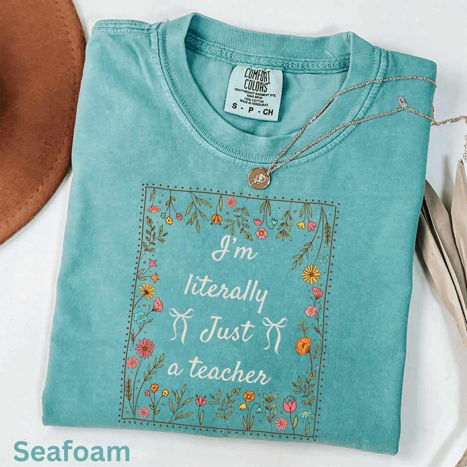 Im Literally Just a Teacher Shirt | Comfort Colors Funny Teacher Shirt Coquette Teacher Tee Gift