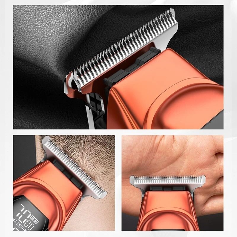 Rechargeable Stainless Steel Hair Clipper with Precision Blades