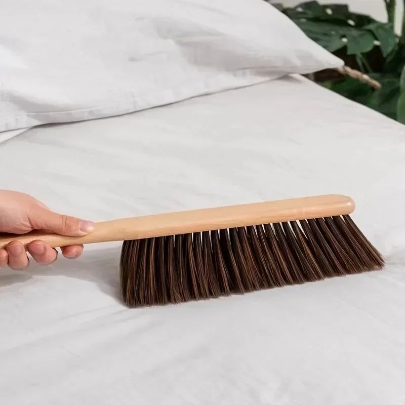 Natural Wood Coffee Cleaning Brush – Anti-Static Barista Grinder & Desktop Dusting Brush with Soft Bristles
