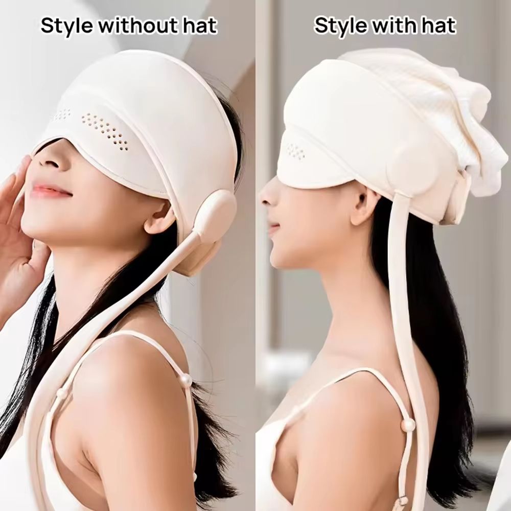 Graphene Heating Head Massager with Air Pressure and Eye Hot Compress for Relaxation and Sleep Support
