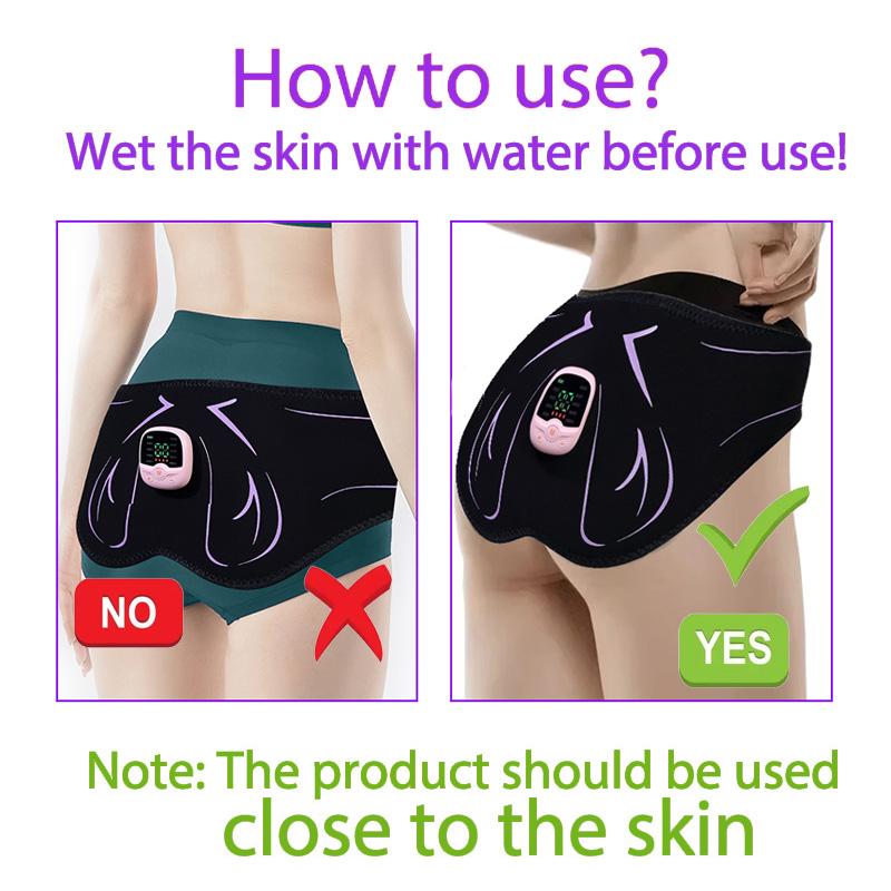 USB Rechargeable Buttocks Lifting Muscle Toner, Electric Hips Trainer EMS Butt Muscle Stimulator