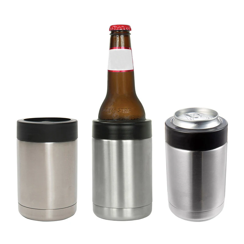 Stainless Steel Beer Bottle Cooler, Double Wall Vacuum Insulated Cold Keeper Can/Bottle Holder, Durable Drink & Bar