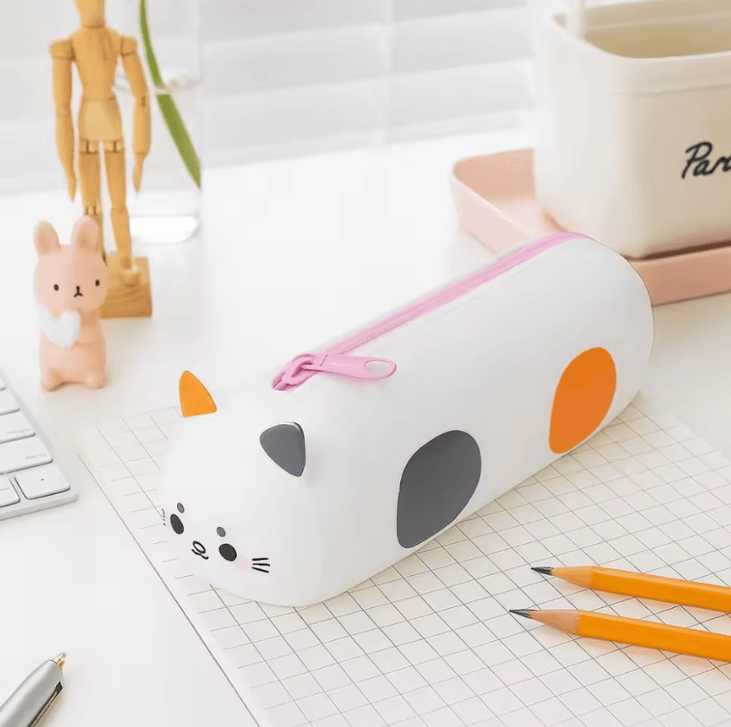 Large Capacity Cartoon Stationery Bag Soft Portable Pencil Case for School and Daily Use