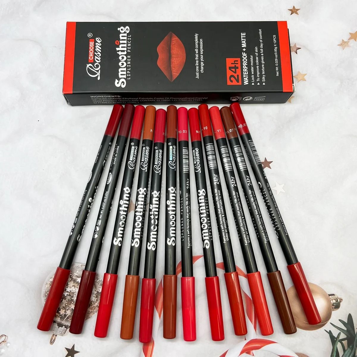 Long Lasting Lipstick Set With Lip Liner And Matte Gloss