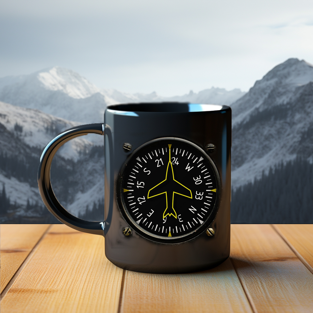 Dad Birthday Gift, Spaceship Combat Aircraft Instrument Panel Coffee Mug, Black Ceramic Mug, Father Tea Cup