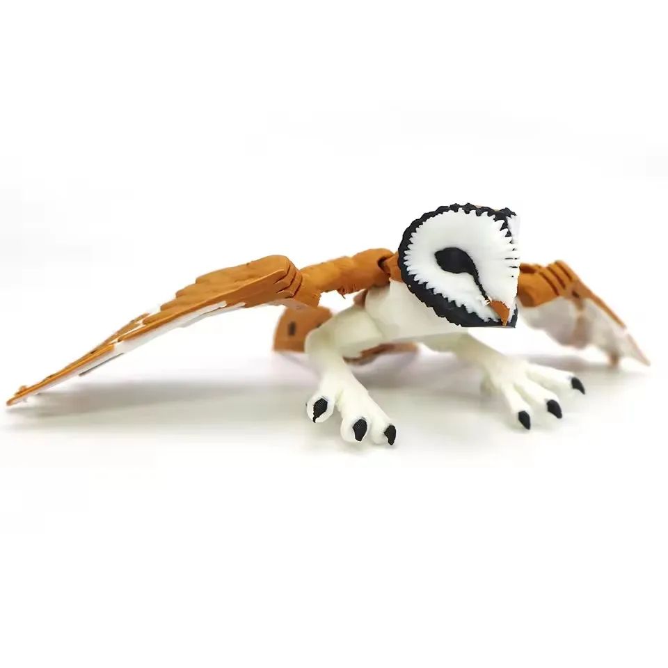 3D Printed Eagle Figurine Movable Bird Decor