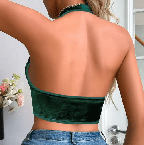 Womens Halter Neck Wireless Front Closure Soft Winter Bralette