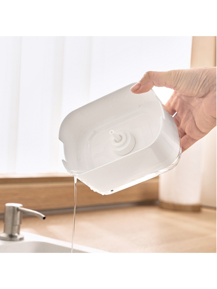 Automatic Soap Dispenser with Foam and Sponge Holder Kitchen & Bathroom Liquid Container