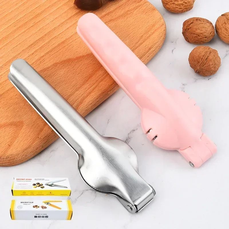 Stainless Steel Chestnut Nutcracker Tool – 2-in-1 Walnut & Chestnut Sheller
