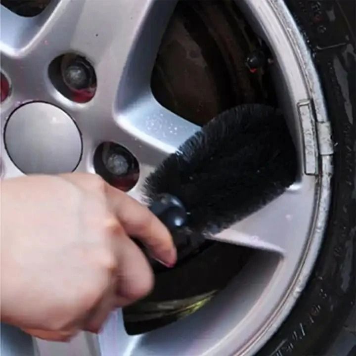 Car Wheel Cleaning Brush for Tire and Rim Detailing
