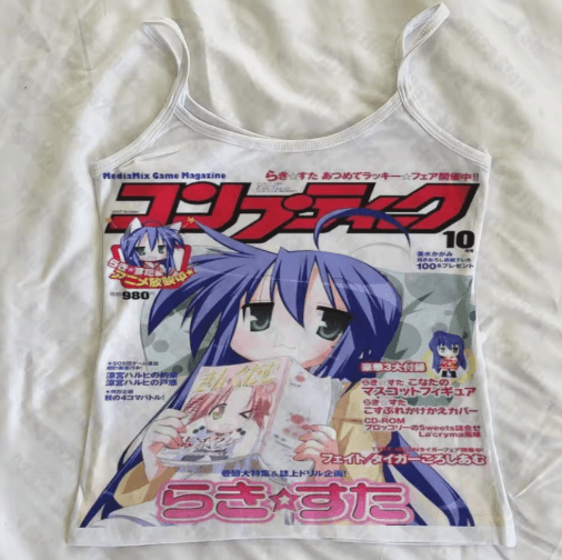 Kawaii Y2K Tank Top Harajuku Letter Print Vintage 90s Crop Vest