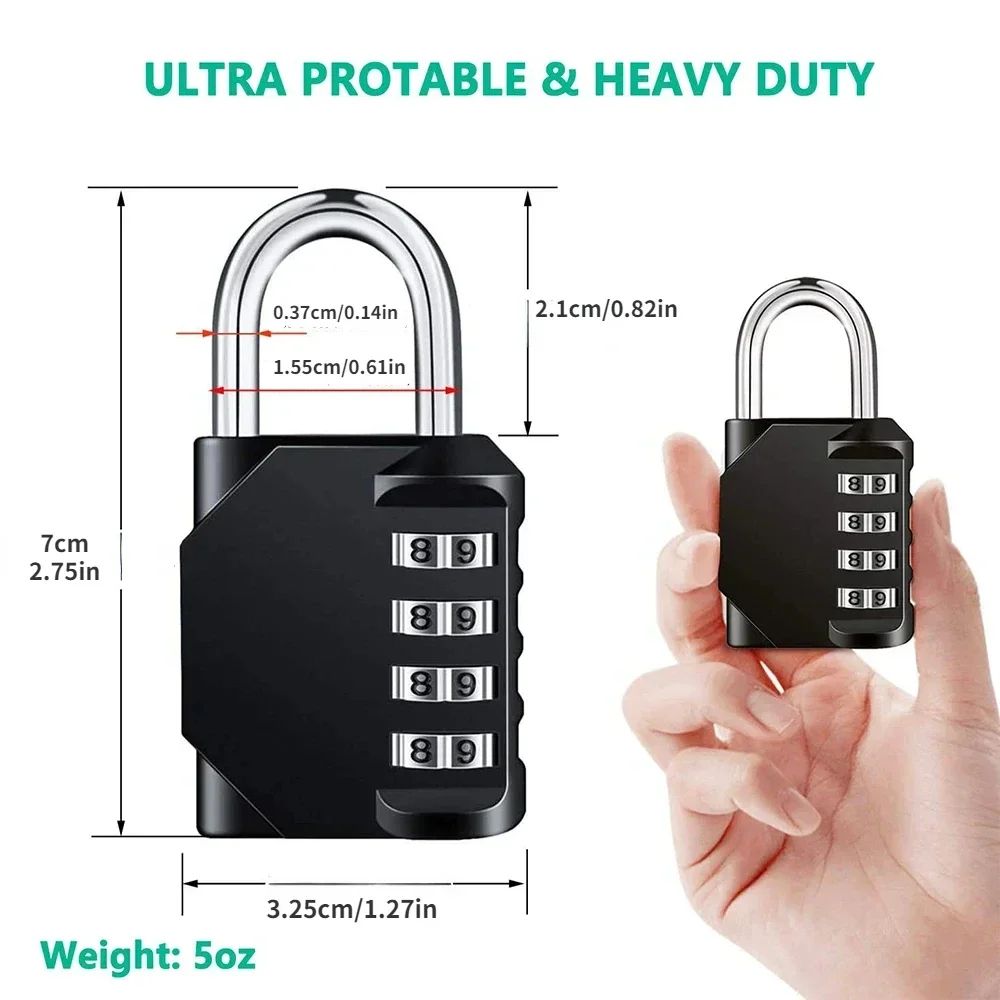 4 Digit Resettable Combination Padlock