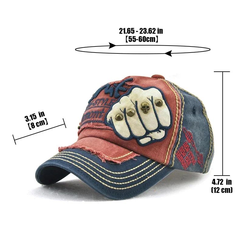 Urban Rivet Letter Duckbill Baseball Cap – Adjustable Casual Streetwear Hat