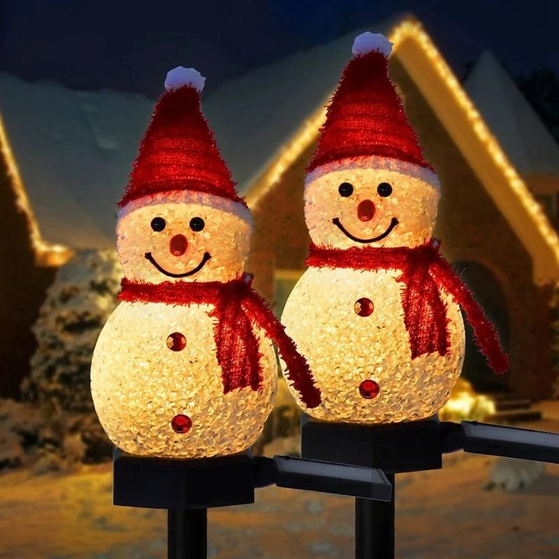 Solar Snowman Christmas Light for Outdoor Decoration