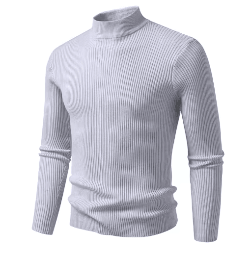 Mens Mock Neck Pullover Sweater High Neck Long Sleeve Winter Casual Knit