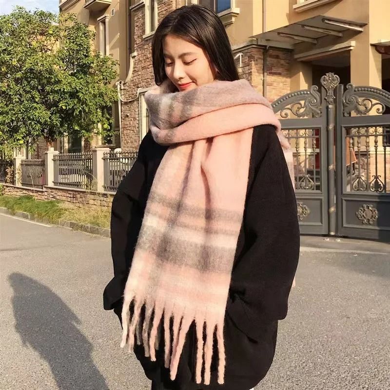 Luxury Cashmere Pashmina Shawl – Extra-Long Winter Thick Warm Scarf with Tassels