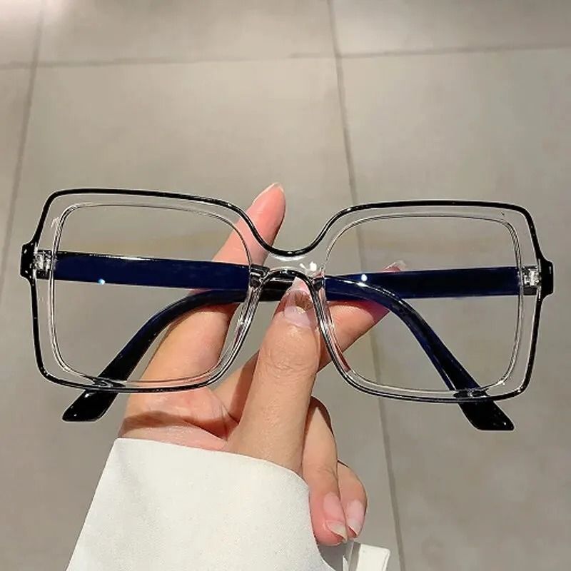 New Style Retro Box Personality Bump Color Anti blue Optical Glasses